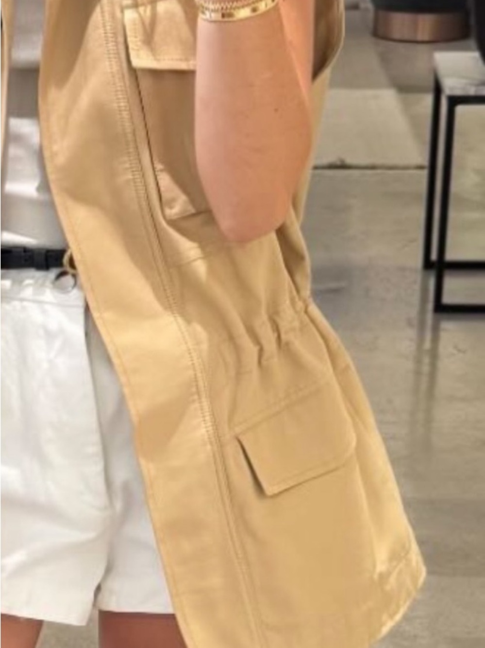 H&M Sleeveless Utility Romper in Sage